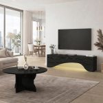Έπιπλο τηλεόρασης Mara Megapap με LED χρώμα sencron black 150x31,4x40εκ. - Image 6