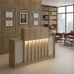 Γραφείο υποδοχής - reception Davis Megapap με LED χρώμα sepet oak - travertine 150x41,8x115εκ. - Image 6