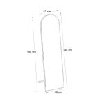 Καθρέπτης δαπέδου - τοίχου Agalu Μegapap χρώμα travertine 40x150εκ. - Image 9