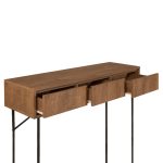 Κονσόλα Amedeo Megapap χρώμα καρυδί 120x36x90εκ. - Image 2