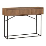 Κονσόλα Amedeo Megapap χρώμα καρυδί 120x36x90εκ. - Image 4