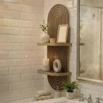 Ραφιέρα τοίχου Artwill Megapap Mdf χρώμα wenge 26x13x70εκ. - Image 2