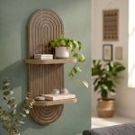 Ραφιέρα τοίχου Artwill Megapap Mdf χρώμα wenge 26x13x70εκ. - Image 3