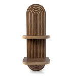 Ραφιέρα τοίχου Artwill Megapap Mdf χρώμα wenge 26x13x70εκ. - Image 4