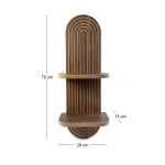 Ραφιέρα τοίχου Artwill Megapap Mdf χρώμα wenge 26x13x70εκ. - Image 5