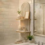 Ραφιέρα τοίχου Artwill Megapap Mdf χρώμα λευκό - oak 26x13x70εκ. - Image 3