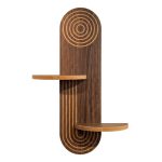 Ραφιέρα τοίχου Artwill Megapap Mdf χρώμα wenge 46x13x70εκ. - Image 5
