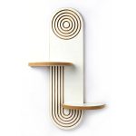 Ραφιέρα τοίχου Artwill Megapap Mdf χρώμα λευκό - oak 46x13x70εκ. - Image 4
