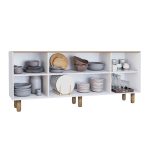 Μπουφές Bohemian Megapap χρώμα λευκό - φυσικό οξιάς 180x40x75εκ. - Image 4