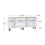 Μπουφές Bohemian Megapap χρώμα λευκό - φυσικό οξιάς 180x40x75εκ. - Image 5