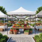 Κιόσκι - Gazebo Bari Megapap πτυσσόμενο μεταλλικός σκελετός - αδιάβροχο ύφασμα χρώμα λευκό 3x3x3,10m. - Image 2
