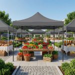 Κιόσκι - Gazebo Bari Megapap πτυσσόμενο μεταλλικός σκελετός - αδιάβροχο ύφασμα χρώμα γκρι 3x3x3,10m. - Image 2