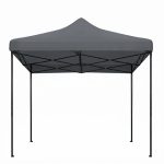 Κιόσκι - Gazebo Bari Megapap πτυσσόμενο μεταλλικός σκελετός - αδιάβροχο ύφασμα χρώμα γκρι 3x3x3,10m. - Image 4