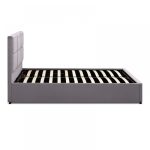 Κρεβάτι Kingston Megapap βελούδινο χρώμα γκρι 150x200εκ. - Image 5