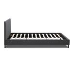 Κρεβάτι Flat Megapap υφασμάτινο χρώμα ανθρακί 150x200εκ. - Image 5