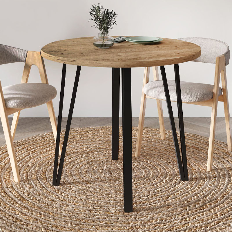 GP037-02541-0 Τραπέζι Xana Megapap χρώμα sepet oak Ø90x77,5εκ. - Image 1