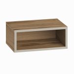 Κομοδίνο επιτοίχιο Brik Megapap με LED χρώμα καρυδί Ud - sandstone 45x30x18εκ. - Image 7