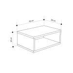 Κομοδίνο επιτοίχιο Brik Megapap με LED χρώμα καρυδί Ud - sandstone 45x30x18εκ. - Image 8