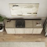 Μπουφές Dorma Megapap χρώμα travertine 180x45x80,2εκ. - Image 5