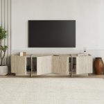 Έπιπλο τηλεόρασης Lowen Megapap χρώμα travertine 180x35x46,2εκ. - Image 2