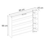 Ραφιέρα τοίχου Lane Megapap χρώμα sapphire oak 85x15x66εκ. - Image 5
