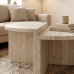 Τραπεζάκι σαλονιού Aloeva Megapap χρώμα travertine Ø90x37εκ. - Image 3
