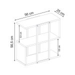Τραπεζάκι βοηθητικό Homia Megapap χρώμα καρυδί Ud 56x25x56,5εκ. - Image 5