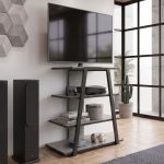 Έπιπλο τηλεόρασης Lyno Megapap χρώμα γκρι ρετρό 70,4x54x80εκ.