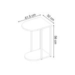 Τραπεζάκι βοηθητικό Roya Megapap χρώμα καρυδί Ud 41,5x32x56εκ. - Image 6