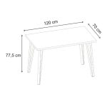 Τραπέζι Xana Megapap χρώμα black wood 120x70x77,5εκ. - Image 4
