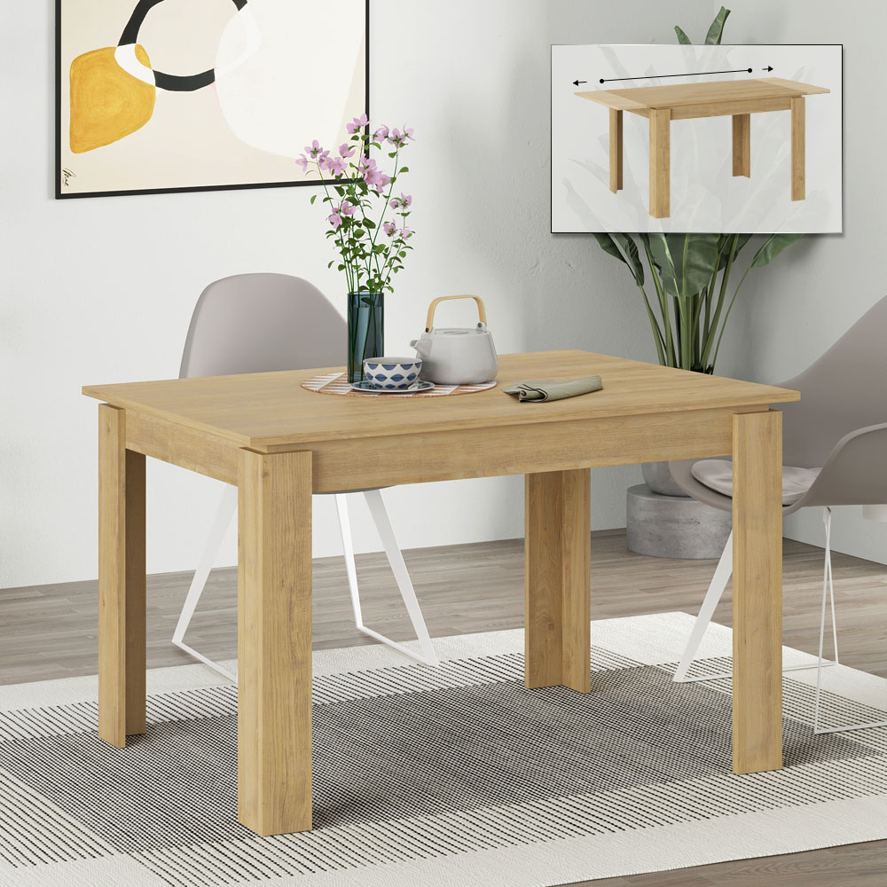 GP037-03161-0 Τραπέζι Tolmen Megapap επεκτεινόμενο χρώμα sapphire oak 120/170x80x75εκ. - Image 1