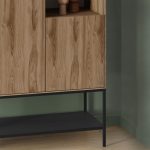 Μπουφές Amira Megapap χρώμα καρυδί Ud - black wood 90x40x125εκ. - Image 4