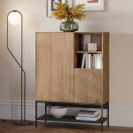 Μπουφές Amira Megapap χρώμα καρυδί Ud - black wood 90x40x125εκ. - Image 5