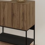 Μπουφές Amira Megapap χρώμα καρυδί Ud - black wood 80x40x90εκ. - Image 4