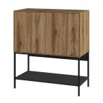 Μπουφές Amira Megapap χρώμα καρυδί Ud - black wood 80x40x90εκ. - Image 6