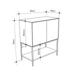 Μπουφές Amira Megapap χρώμα καρυδί Ud - black wood 80x40x90εκ. - Image 7