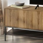 Έπιπλο τηλεόρασης Amira Megapap χρώμα καρυδί Ud - black wood 180x35x55εκ. - Image 4
