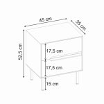 Κομοδίνο Arch Megapap χρώμα sandstone 45x35x52,5εκ. - Image 7