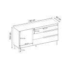 Μπουφές Arch Megapap χρώμα sandstone 150x40x78,4εκ. - Image 7