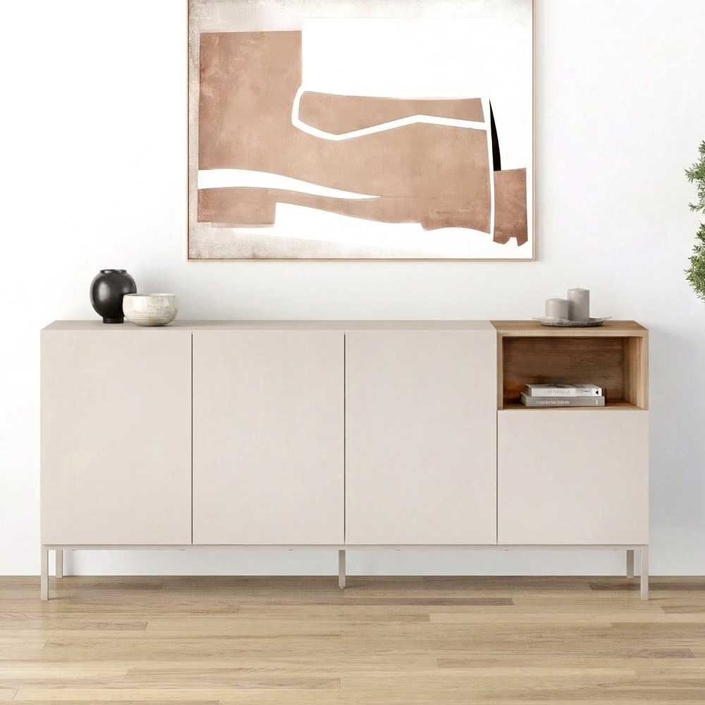 GP037-03272-0 Μπουφές Cailin Megapap χρώμα sandstone - sepet oak 180x41,8x80εκ. - Image 1