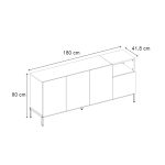 Μπουφές Cailin Megapap χρώμα sandstone - sepet oak 180x41,8x80εκ. - Image 5