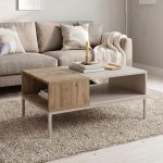 Τραπεζάκι σαλονιού Cailin Megapap χρώμα sandstone - sepet oak 90x56x40,6εκ.