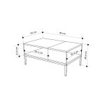 Τραπεζάκι σαλονιού Cailin Megapap χρώμα sandstone - sepet oak 90x56x40,6εκ. - Image 5