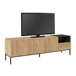 Έπιπλο τηλεόρασης Cailin Megapap χρώμα sepet oak - black wood 180x41,8x55εκ. - Image 4