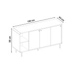 Μπουφές Colia Megapap χρώμα sepet oak 150x44x80εκ. - Image 8
