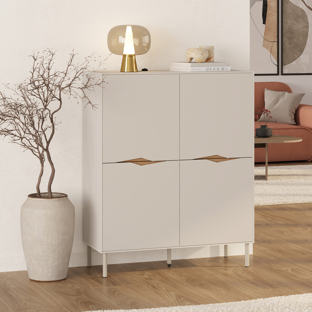 GP037-03381-0 Μπουφές Marquise Megapap χρώμα sandstone 98x40x120εκ. - Image 1