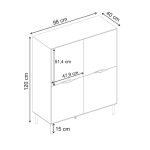 Μπουφές Marquise Megapap χρώμα sandstone 98x40x120εκ. - Image 7