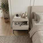 Κομοδίνο Melis Megapap χρώμα sandstone 45x35x56,4εκ. - Image 3