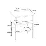 Κομοδίνο Melis Megapap χρώμα sandstone 45x35x56,4εκ. - Image 6