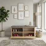 Παπουτσοθήκη Twain Megapap 8 ζευγών χρώμα sapphire oak 80x35x42εκ. - Image 2